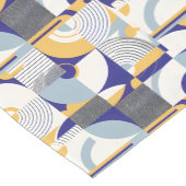 Kleurrijke blauwe en gele cirkelpatroon tafelloper (Hoek)