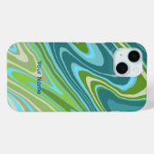 Kleurrijke blauwe en groene abstracte telefoonhoes Case-Mate iPhone case (Achterkant (horizontaal))