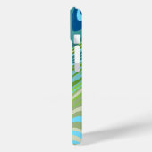 Kleurrijke blauwe en groene abstracte telefoonhoes Case-Mate iPhone case (Achterkant / Links)
