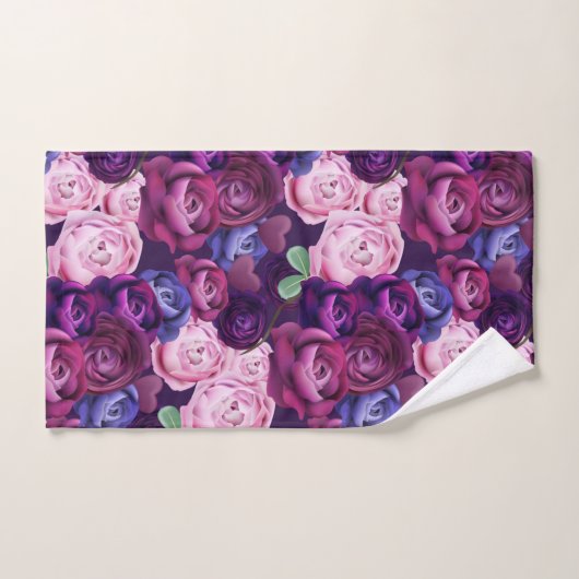 Kleurrijke blauwe en violette Rozen Bad Handdoek (Handdoek)