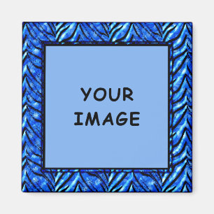 Kleurrijke Blauwe Fotolijstje Magneet