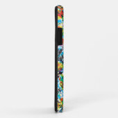 Kleurrijke blauwe groene bloemenpatroon Case-Mate iPhone case (Achterkant/rechts)