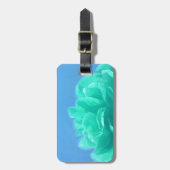 Kleurrijke blauwe groene Floral Bagagelabel (Voorkant verticaal)