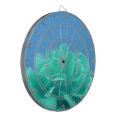 Kleurrijke blauwe groene Floral Dartbord (Voorkant Links)