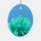 Kleurrijke blauwe groene Floral Keramisch Ornament (Rechts)