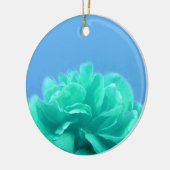 Kleurrijke blauwe groene Floral Keramisch Ornament (Links)