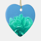 Kleurrijke blauwe groene Floral Keramisch Ornament (Rechts)