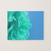 Kleurrijke blauwe groene Floral Legpuzzel (Horizontaal)