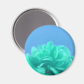 Kleurrijke blauwe groene Floral Magneet (Voorkant / Achterkant)