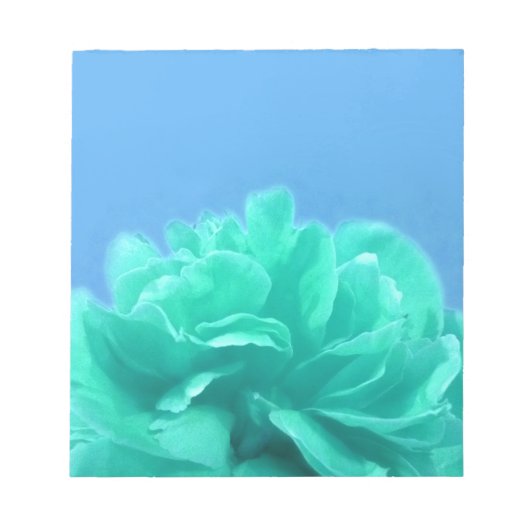 Kleurrijke blauwe groene Floral Notitieblok (Voorkant)