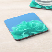 Kleurrijke blauwe groene Floral Onderzetter (Linkerzijde)