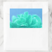 Kleurrijke blauwe groene Floral Rechthoekige Sticker (Tas)