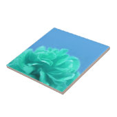 Kleurrijke blauwe groene Floral Tegeltje (Zijkant)