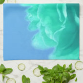 Kleurrijke blauwe groene Floral Theedoek (Gevouwen)