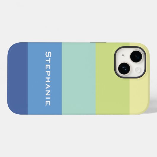 Kleurrijke Blauwe Groene Gele Abstracte Streepjesn Case-Mate iPhone Case (Achterkant (horizontaal))