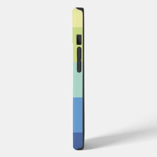 Kleurrijke Blauwe Groene Gele Abstracte Streepjesn Case-Mate iPhone Case (Achterkant / Links)