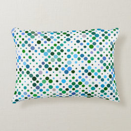 Kleurrijke, Blauwe, Groene & Lavendel Paarse Stipp Accent Kussen