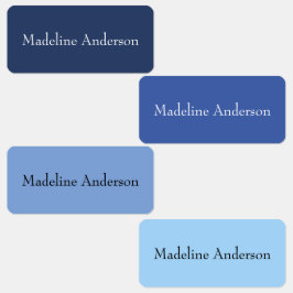 Kleurrijke Blauwe Kinderen Naam Labels voor Kledin