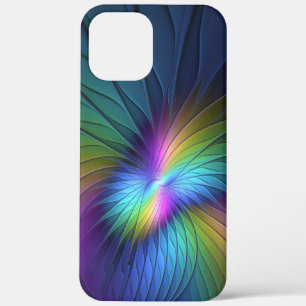 Kleurrijke Blauwe Moderne Abstracte Fractale Kunst Case-Mate iPhone Case