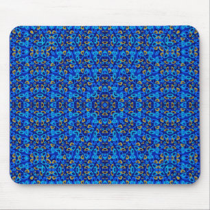 Kleurrijke blauwe ornament abstract muismat
