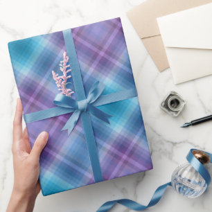 Kleurrijke Blauwe Paarse Modeshow Geïnspireerde St Cadeaupapier