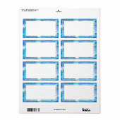 Kleurrijke blauwe randlabels etiket (Full Sheet)