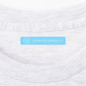 Kleurrijke Blauwe Roze Monogram Gepersonaliseerde Labels (Aangebracht)