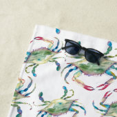 Kleurrijke Blauwe Strandkrab Strandlaken (In situ)