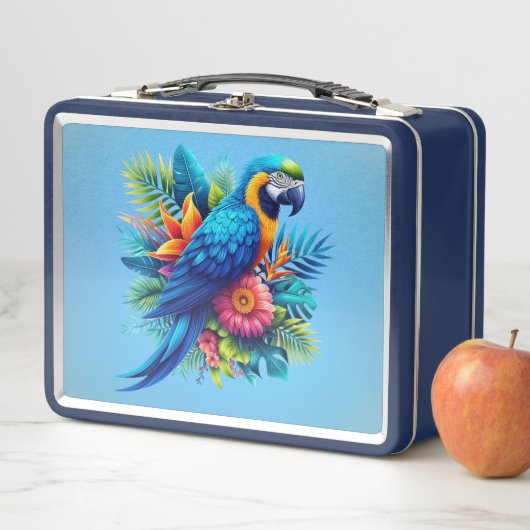 Kleurrijke, blauwe tropische ara (In situ)