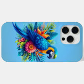 Kleurrijke, blauwe tropische ara Case-Mate iPhone case (Achterkant (horizontaal))
