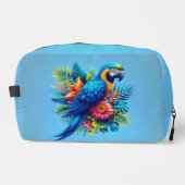 Kleurrijke, blauwe tropische ara toilettasje (Voorkant)