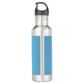 Kleurrijke, blauwe tropische ara waterfles  (Achterkant)