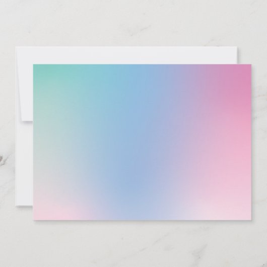 Kleurrijke Blauwe Typografie 2025 Afstuderen Foto Aankondiging (Achterkant)