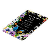 Kleurrijke blauwe vogels en botanische bewaar de d magneet (Linkerzijde)