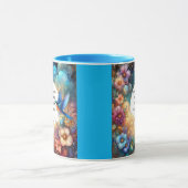 Kleurrijke Blauwvogelbloemen Romeinen Bijbelvers K Mok (Midden)