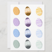 Kleurrijke Bleke paaseieren Feestdagenkaart (Voorkant)