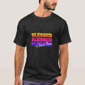 kleurrijke BLESSED T-shirt (Voorkant)