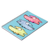 Kleurrijke blije tandvis in het zee notitieboek (Linkerzijde)