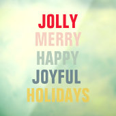 Kleurrijke blije vrolijke gelukkige vreugdevolle f raamsticker (Vel 3)