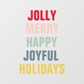 Kleurrijke blije vrolijke gelukkige vreugdevolle f raamsticker (Vel)