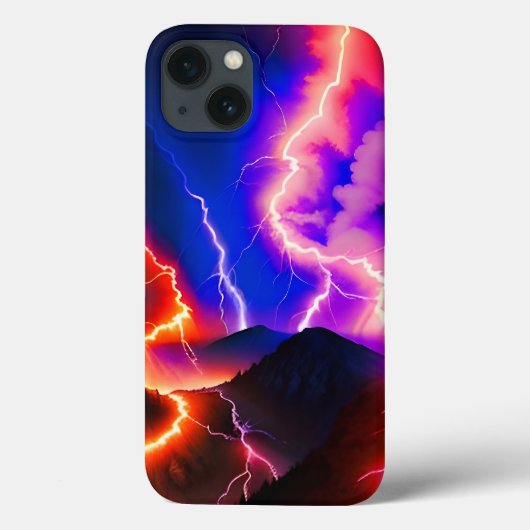 Kleurrijke Bliksemberg Een Case-Mate iPhone Case (Achterkant)