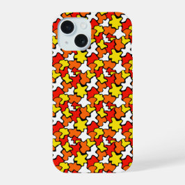 Kleurrijke blob over de hele print iphone 15 hoesj case