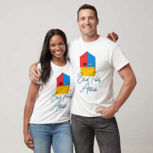 Kleurrijke Block House karakter T-shirt