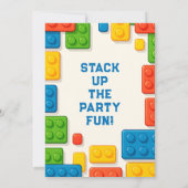 Kleurrijke Block verjaardagsfeestje Kaart (Achterkant)