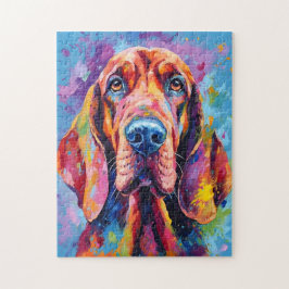 kleurrijke bloedhond legpuzzel