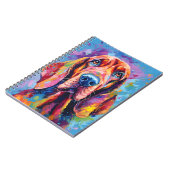 kleurrijke bloedhond notitieboek (Linkerzijde)