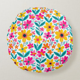Kleurrijke bloei  rond kussen