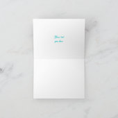 Kleurrijke bloei & Ster van David Damask Dank U Bedankkaart (Binnen)