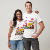 Kleurrijke Bloeiende Bloemen Met Levendige Bloemen T-shirt (Unisex)