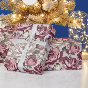 Kleurrijke Bloeiende Bloemen — Moderne Maximalisti Cadeaupapier